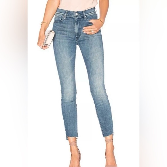 MOTHER Stunner Zip Ankle Step Fray Skinny Jeans in “Good Girls Do” Wash Size 24 - Picture 1 of 13
